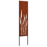 Garden Privacy Screen Rusty 32 x 140 cm Weathering Steel 876244