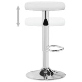 Bar Stools 2 pcs White Faux Leather 333097