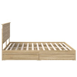 Storage Bed with Drawer Sonoma Oak 200 x 200 cm Engineered Wood 3411175