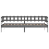 Day Bed without Mattress Grey 90x200 cm Solid Wood Pine 820758