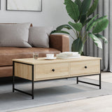 Coffee Table Sonoma Oak 101x49x39.5 cm Engineered Wood 837738