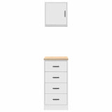 ZNTS Garage Cabinets 2 pcs White Engineered Wood 3328323