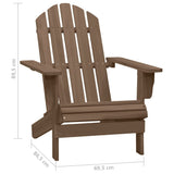 Garden Adirondack Chair with Table Solid Fir Wood Brown 315921