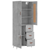 Highboard Concrete Grey 69.5x34x180 cm Engineered Wood 3199917