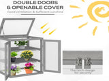 3-tier Wood Greenhouse Garden Polycarbonate Cold Frame Balcony Grow House w/ Storage Shelf for T3398P377662