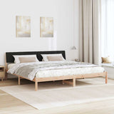 Bed frame Brown and black 200 x 200 cm Solid pine wood 3394350