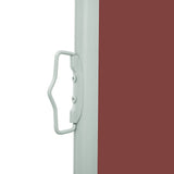 ZNTS Patio Retractable Side Awning 140x500 cm Brown 48399