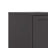 ZNTS Bedside Cabinet Black 36x39x60.5 cm Steel 846446