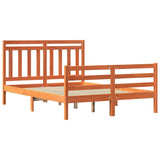 Bed Frame with Headboard Wax Brown 160 x 200 cm 3418134