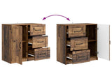 Sideboard Old Wood 66 x 34.5 x 87 cm Engineered Wood 895783