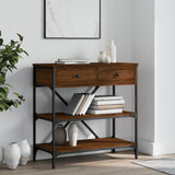 Console Table Brown Oak 75x34.5x75 cm Engineered Wood 833412