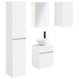 Bathroom Cabinet Set 5 pcs White 43 x 11.5 x 60.5 cm 3407351