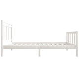 3100710 Bed Frame without Mattress White Solid Wood 100x200 cm