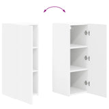 TV Cabinet Set Wall-mounted 2 pcs White Engineered Wood 3408970