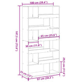 Bookcase Concrete Grey 100x33x187.5 cm Engineered Wood 3309351