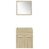 5 Piece Bathroom Furniture Set Sonoma Oak Engineered Wood 3325001