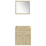 4 Piece Bathroom Furniture Set Sonoma Oak Engineered Wood 3324998