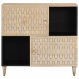 Side Cabinet 80x33x75 cm Solid Wood Mango 358275