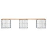 Garden Bench Gabion Design 203x44x42 cm Solid Wood Pine 834341