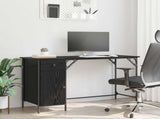 Computer Desk Black Oak 131 x 48 x 75 cm Engineered Wood 882834