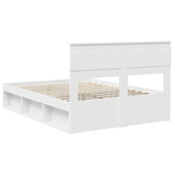 Bed Frame with Headboard White 160 x 200 cm Solid Pine Wood 3409735