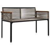 Outdoor Bench Grey and Dark Grey 117 x 54 x 74.5 cm Poly Rattan 42025239