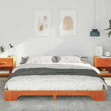 Bed Frame Brown 180 x 220 cm Solid Pine Wood 872928