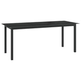 Garden Table Black Aluminium Large Durable Garden Table 312202