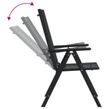 Garden Dining Set Black Powder-coated aluminium, WPC, Textilene 3200603