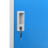 Locker Cabinets 5 pcs Light Grey and Blue 90x45x92,5 cm Steel 3095228