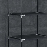 Wardrobe with Compartments and Rods Black 150x45x175 cm Fabric 282453