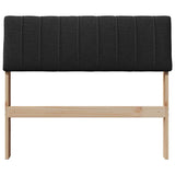 Upholstered Headboard Black 90 cm Solid Pine Wood 879251