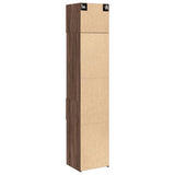 Slim Storage Cabinet Brown Oak 45x42.5x225 cm Engineered Wood 3281300