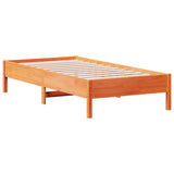 Bed Frame without Mattress Wax Brown 90x190 cm Single Solid Wood Pine 842729