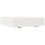 Garden Planter White 100x100x26.5 cm Solid Wood Pine 847319