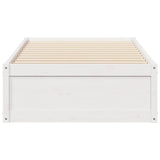 Bed Frame without Mattress White 90x200 cm Solid Wood Pine 846832