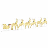 LED Reindeers 7 pcs Gold Fabric 3385890