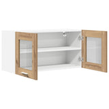 Hanging Cabinet with Door Artisan Oak and White 80 x 31 x 40 cm 884240