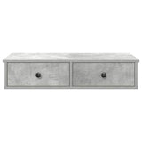 ZNTS Wall Shelf with Drawers Concrete Grey 80x31x17 cm Engineered Wood 859953