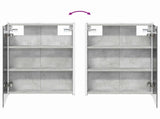 Bathroom Furniture Set 4 pcs Concrete Grey 3407474