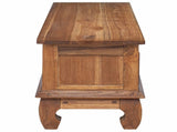 TV Stand with Drawer Natural 110 x 35 x 40 cm Solid Teak Wood 42017957
