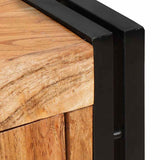 Highboard with Doors Brown Solid Acacia Wood and Metal 4104767