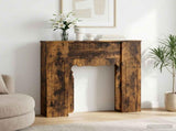 Fireplace Surround Smoked Oak 93 x 20 x 89 cm Engineered Wood 8006629