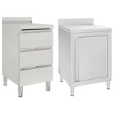 Commercial Kitchen Cabinets 2 pcs Stainless Steel 3081937