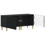 TV Cabinet Black Engineered Wood 896676