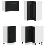 Kitchen Unit KALMAR 8 pcs Black Engineered Wood 3438372