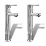 Bathroom Faucet Mixer Taps 2 pcs Chrome 275925