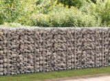 147812 Gabion Wall with Covers Galvanised Steel 60x50x100 cm
