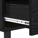 Coffee Table Black Oak 55 x 55 x 36.5 cm Engineered Wood 881665