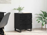 Sideboard with Drawer Black oak Engineered wood 881716